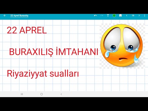 22 Aprel 2021 Riyaziyyat buraxılış sualları