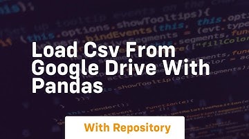 Load csv from google drive with pandas