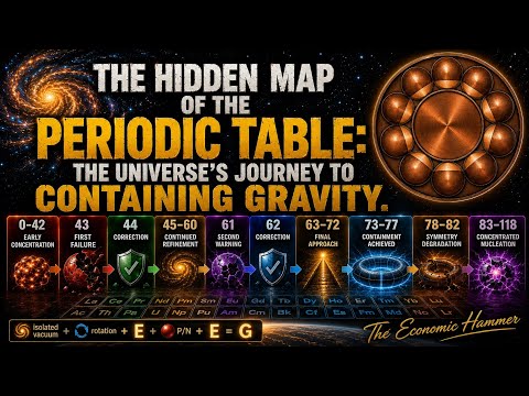 The Hidden Map of the Periodic Table: The Universe's Journey to Containing Gravity.