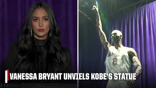 Vanessa Bryant's unveils Kobe Bryant's statue in front of Crypto.com arena | NBA on ESPN