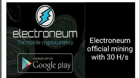 Electroneum mobile mining