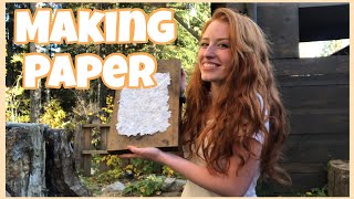 I Made Paper! Aesthetic- Cottage Core!! DIY Paper without a Blender