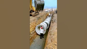 The installation process of the drainage pipe  -  efficient machinery, easy work