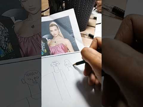dua lipa #sketching #art #drawing #viral #music #barbie #love #artist #versace #model #indonesia