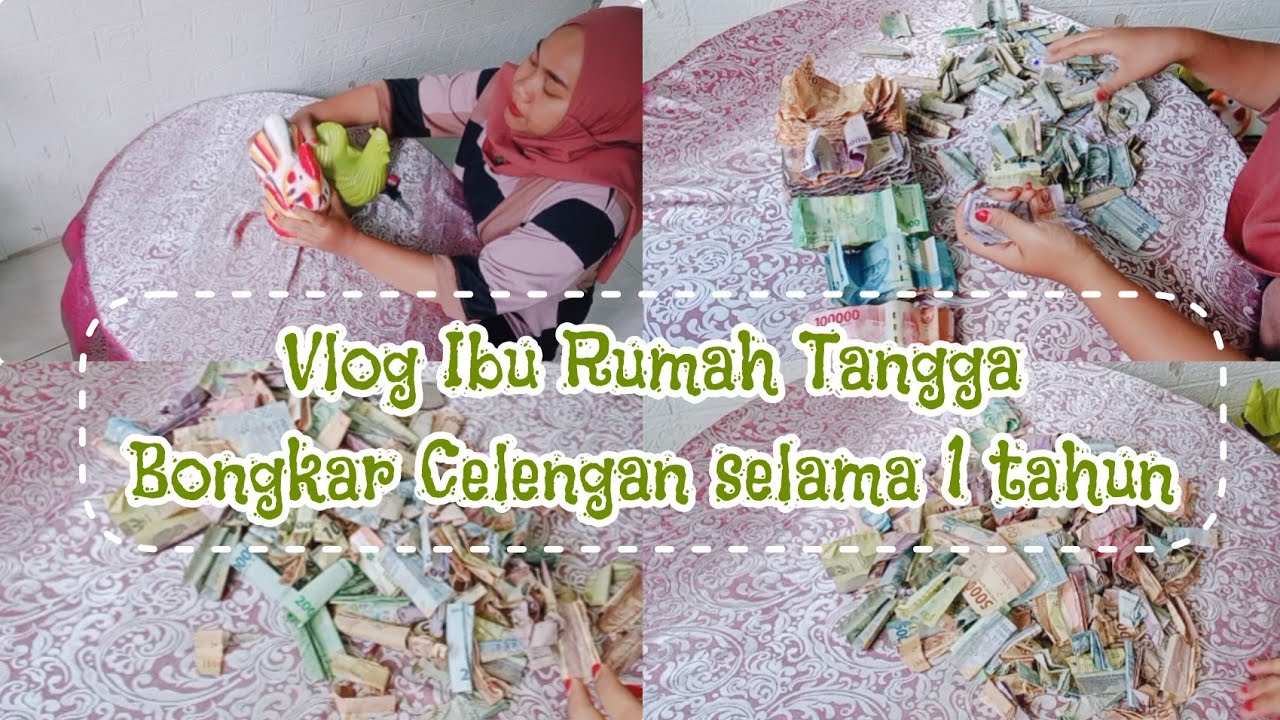 BONGKAR CELENGAN SELAMA 1 TAHUN DARI SISA UANG BELANJA |NABUNG SANTAI ALA IBU RUMAH TANGGA||VLOG IRT