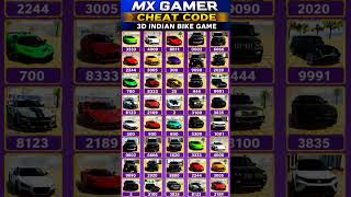3D Indian Bike Racing Game All New Cheat Codes | MX GAMER | Latest Codes 2026 🎮🔥
