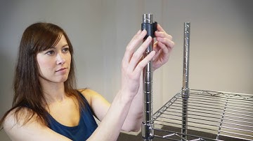 Pristine heavy duty clothes rail with shelves assembly video