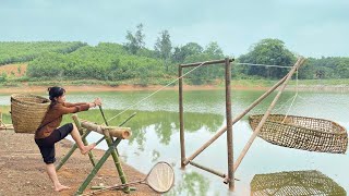 Full Video 7 Days : How to Make 1 Giant Fish Trap From Bamboo, Giant Fish Trap From Chicken