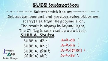 Arithmetic Instructions of Microcontroller 8051