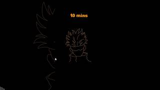 30 Sec, 10 Mins,90 Mins Gojo Drawing