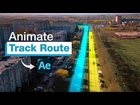 How to Animate Track Route in Drone Video | After Effects