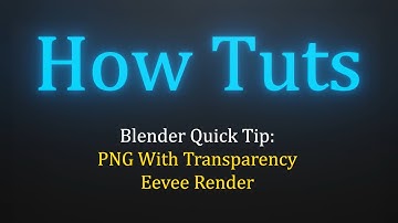 PNG With Transparency Blender Eevee Render