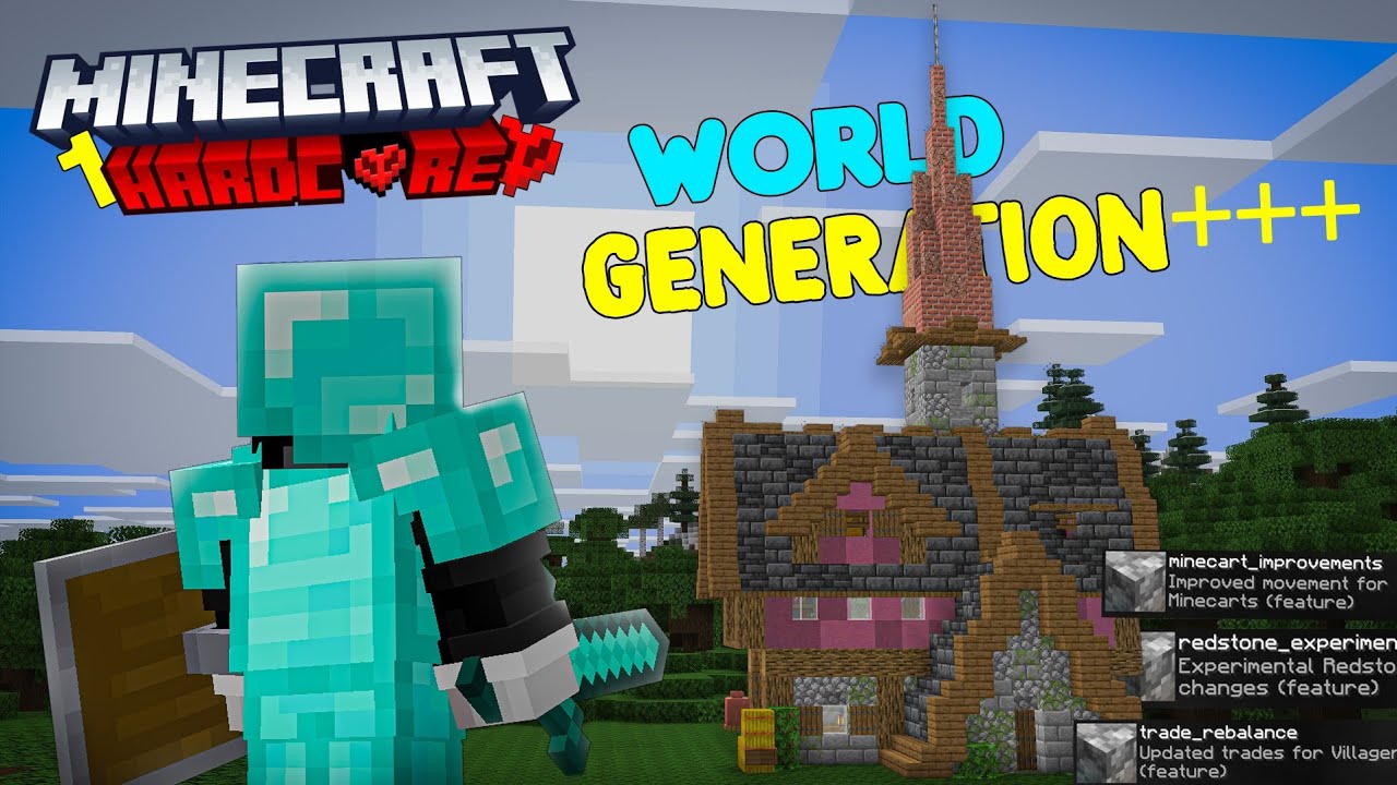 Minecraft Hardcore But World Generation Is OP || New Start Of Hardcore || 