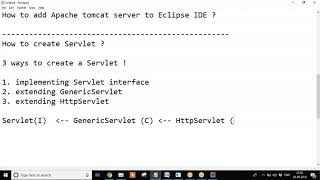 [ Servlets - Session 1 ] Servlet Intro, Adding Tomcat to Eclipse ..  By Madhu Vundavalli