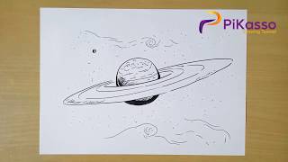 How to Draw Saturn step by step easy
