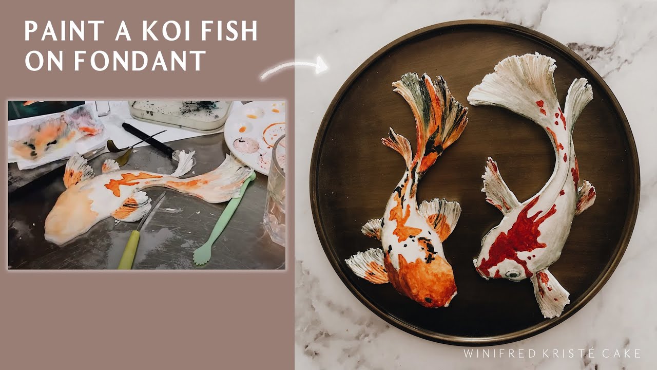 How To Paint a Koi Fish on Fondant 