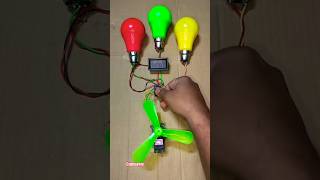 Generate Electricity With Gear Motor 😱 Powering 3 LED Lights &amp; Voltmeter! #diy  #diymotor #dcmotors