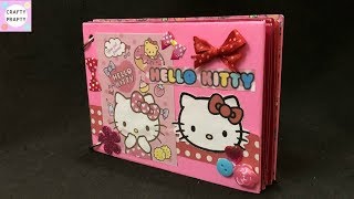 DIY Hello kitty Scrapbook / How to make Scrapbook /Scrapbook Tutorial /Hello kitty scrapbook