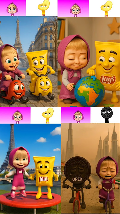 Masha and the bear X Lay's chips X Oreo Spurnki OC-from Phase 4 meme Challenge!!
