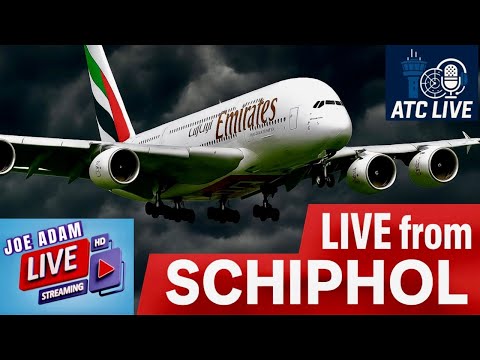 🔴 LIVE: Approaching Rainstorm & Crosswind Landings at Schiphol + ATC | July 20, 2025