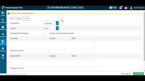 To export scores of assignment in PowerTeacher Pro