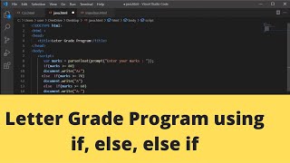 Java Script Tutorial \ Letter Grade Program in Java