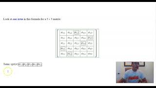 Linear Algebra 26 The General Determinant Formula