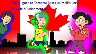 Caillou goes to Toronto/Beats up Meilin Lee/kills Mei/Punishment day