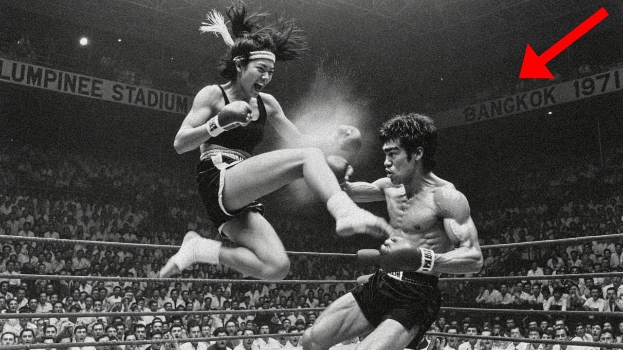 Bruce Lee Défié Par Une Kickboxeuse Thaïlandaise Invaincue En 1971 — Combat À Bangkok
