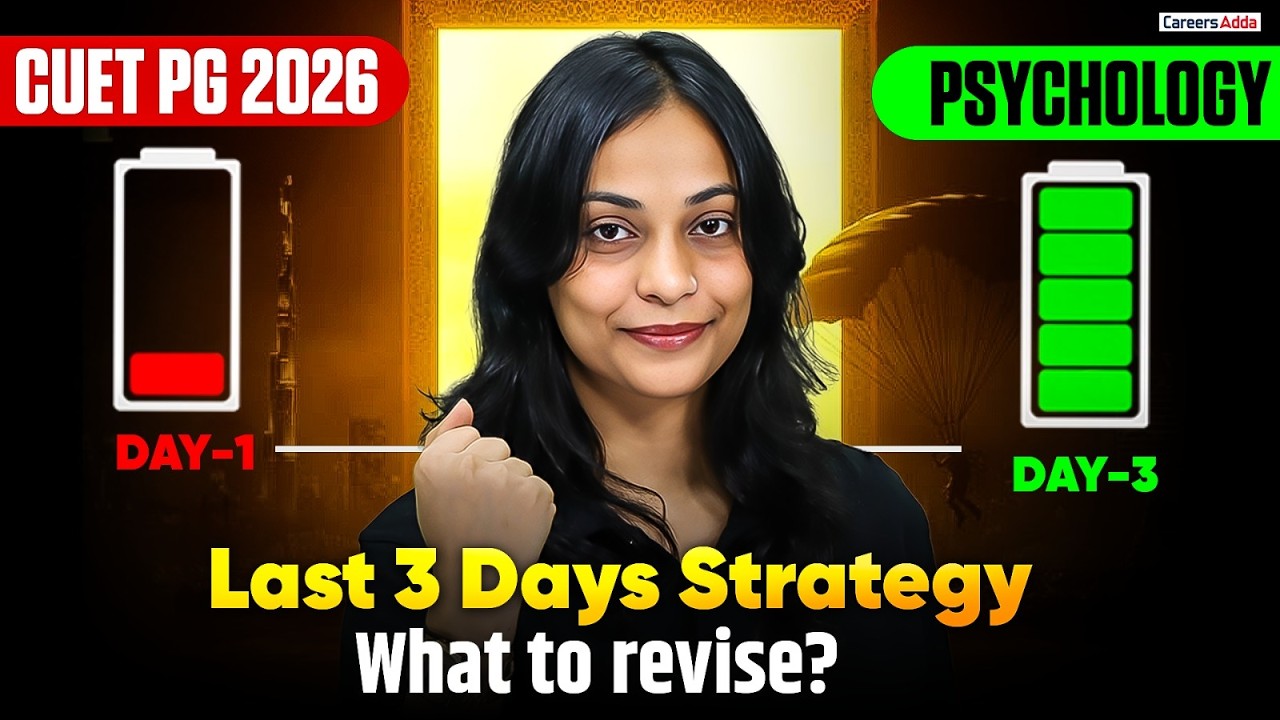 CUET PG Psychology 2026 | Last 3 Days Strategy | What to Revise Before ...