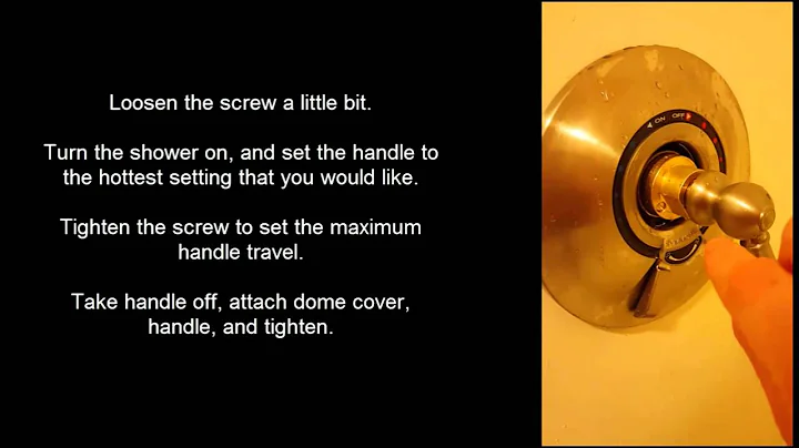 Adjusting the hot water stop limit on a Symmons Allura Tub/Shower