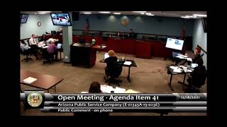 Champion Giving Public Comment on APS Shenanigans Over Not Implementing Shorter Peak Hours