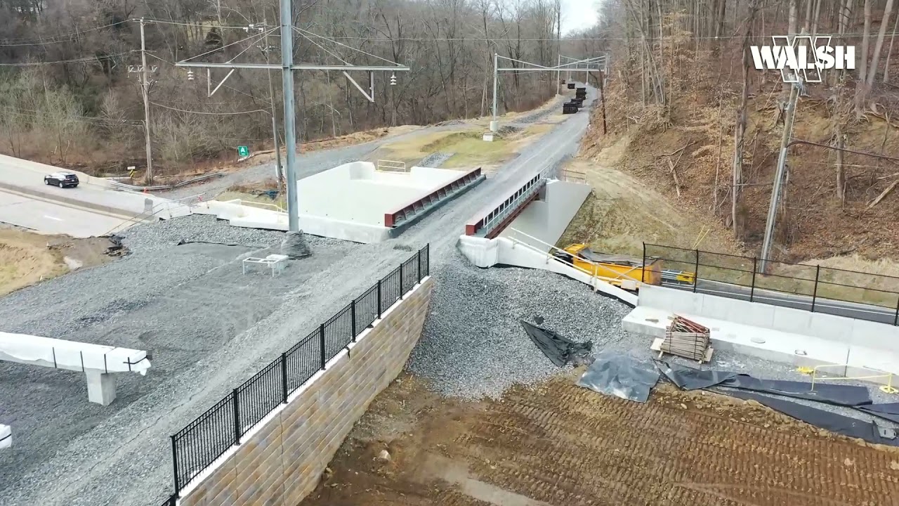 Walsh Construction restores commuter rail - Elwyn to Wawa, PA - YouTube