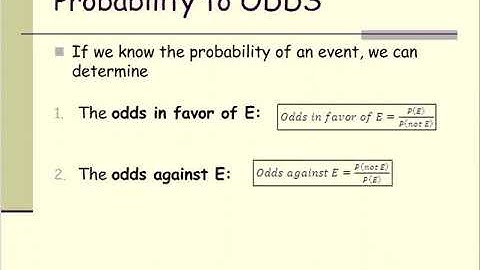 M102 Sec11_6 Probability to Odds - Roll a Die