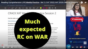 Reading Comprehension Practice Session LIVE with Note Making-Set 13|CAT