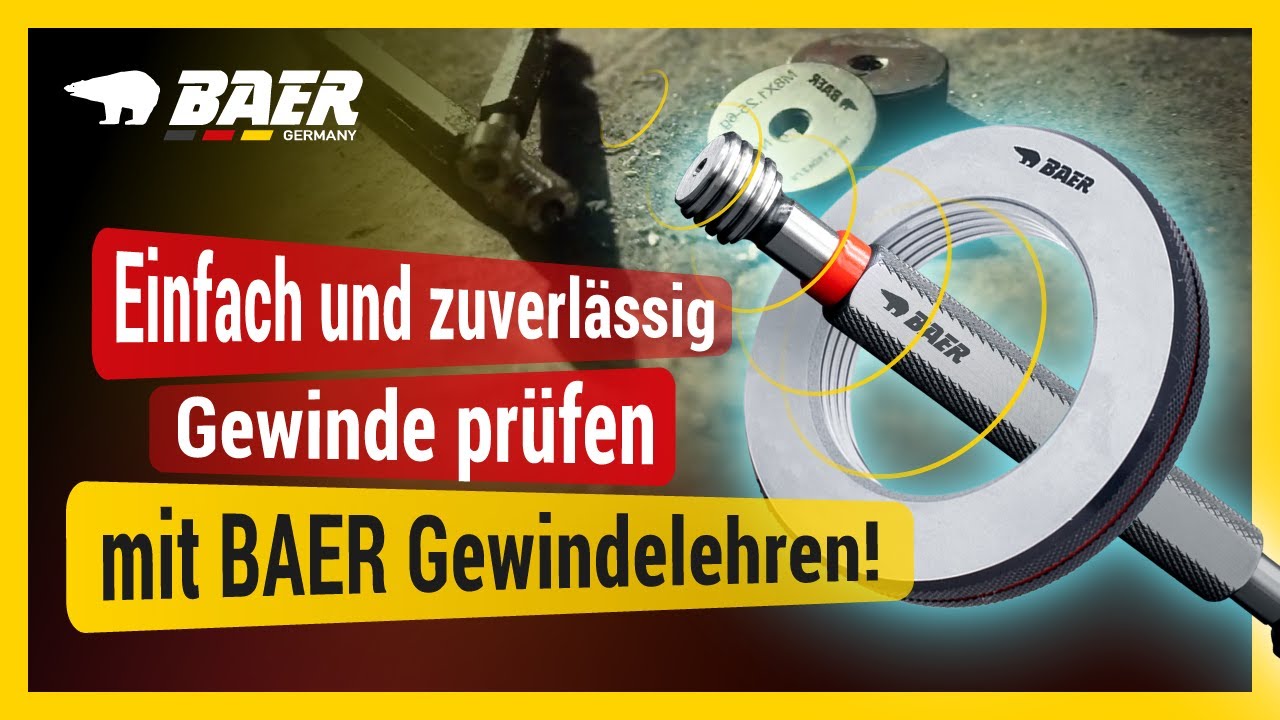 Einfach und zuverlässig Gewinde prüfen mit BAER Gewindelehren! ⚙️🔍🔩