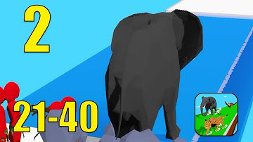 Animal Transform Race - Walkthrough Part 2 All Levels 21-40 Max Level (Android, iOS) Gameplay