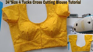 Perfect Kross Cut Blouse Cutting & Stitching| 34\