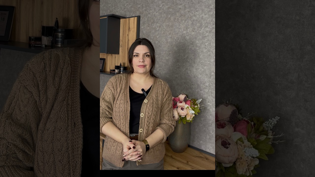 Вяжем джемпер на пуговицах часть 1 обзор