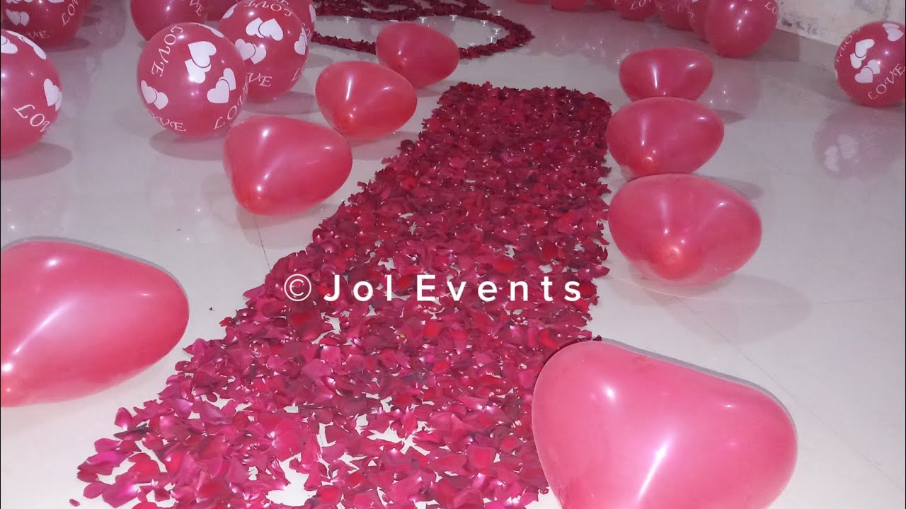 Marriage Proposal Rose Petals Marriage Confession Decoration