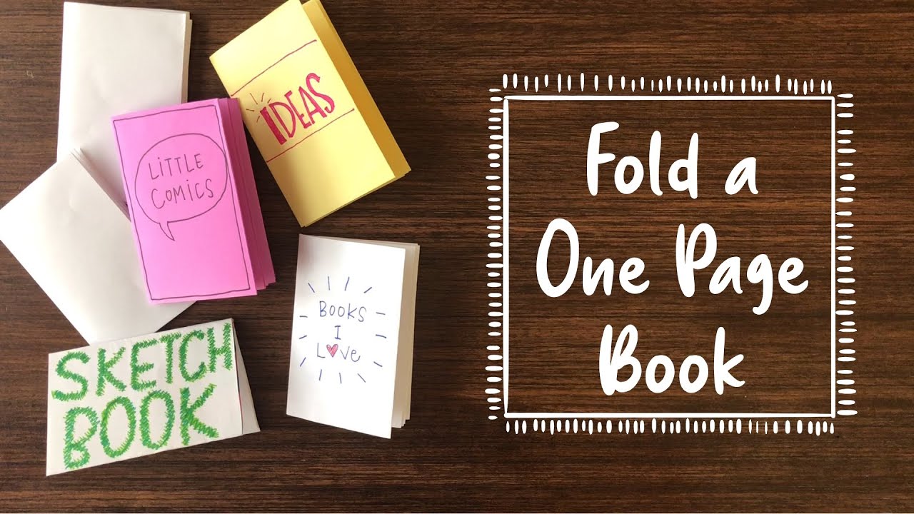 How to make a 8 page MINI BOOK with 1 sheet of paper, no glue, very easy 