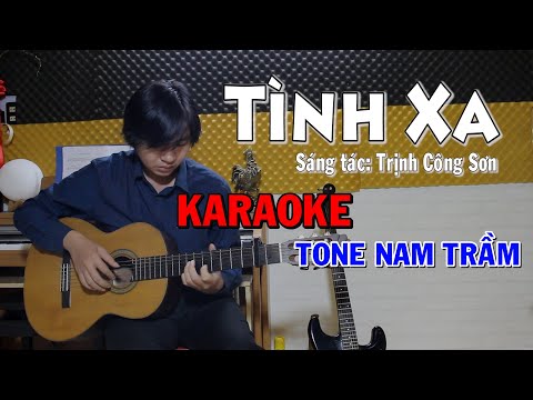 Tình Xa - Tone Nam Trầm - Beat Guitar - Karaoke NBC