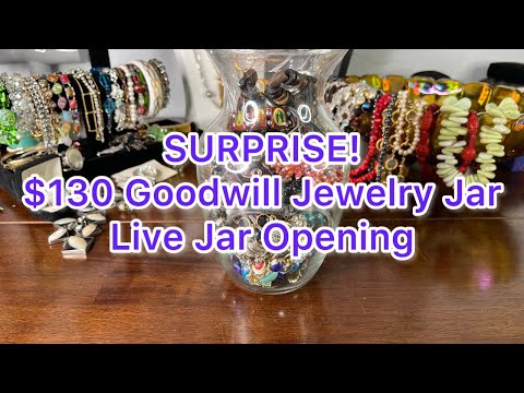 $130 Goodwill Jewelry Jar Live Worth the Money? #jewelry #vintage #live #unboxing #mystery