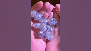 9 Polyhedral Resin Sets D and D Dice Ashen Petal Veil #dice #ttrpg #dnd #diceset #dnddice