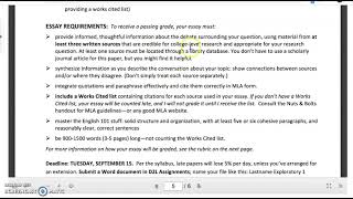 Explanation of exploratory essay