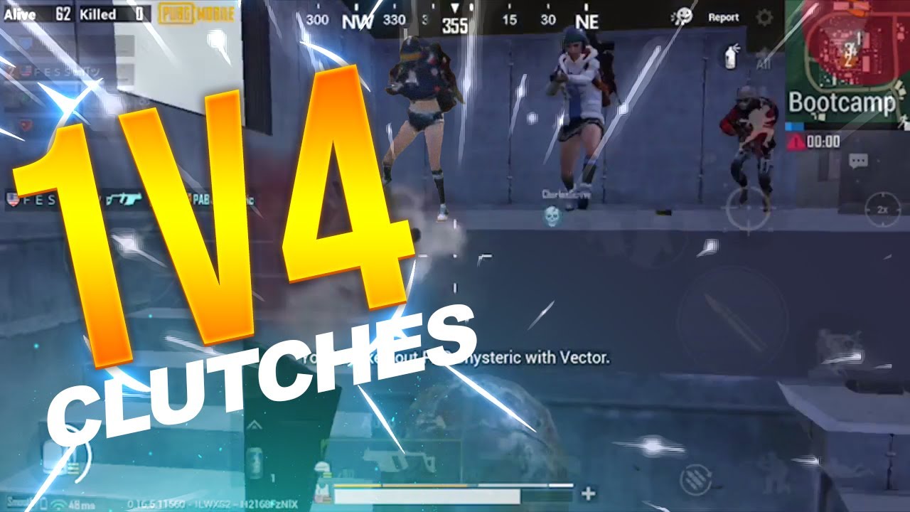 PUBG MOBILE BEST 1v4 CLUTCH COMPILATION - YouTube