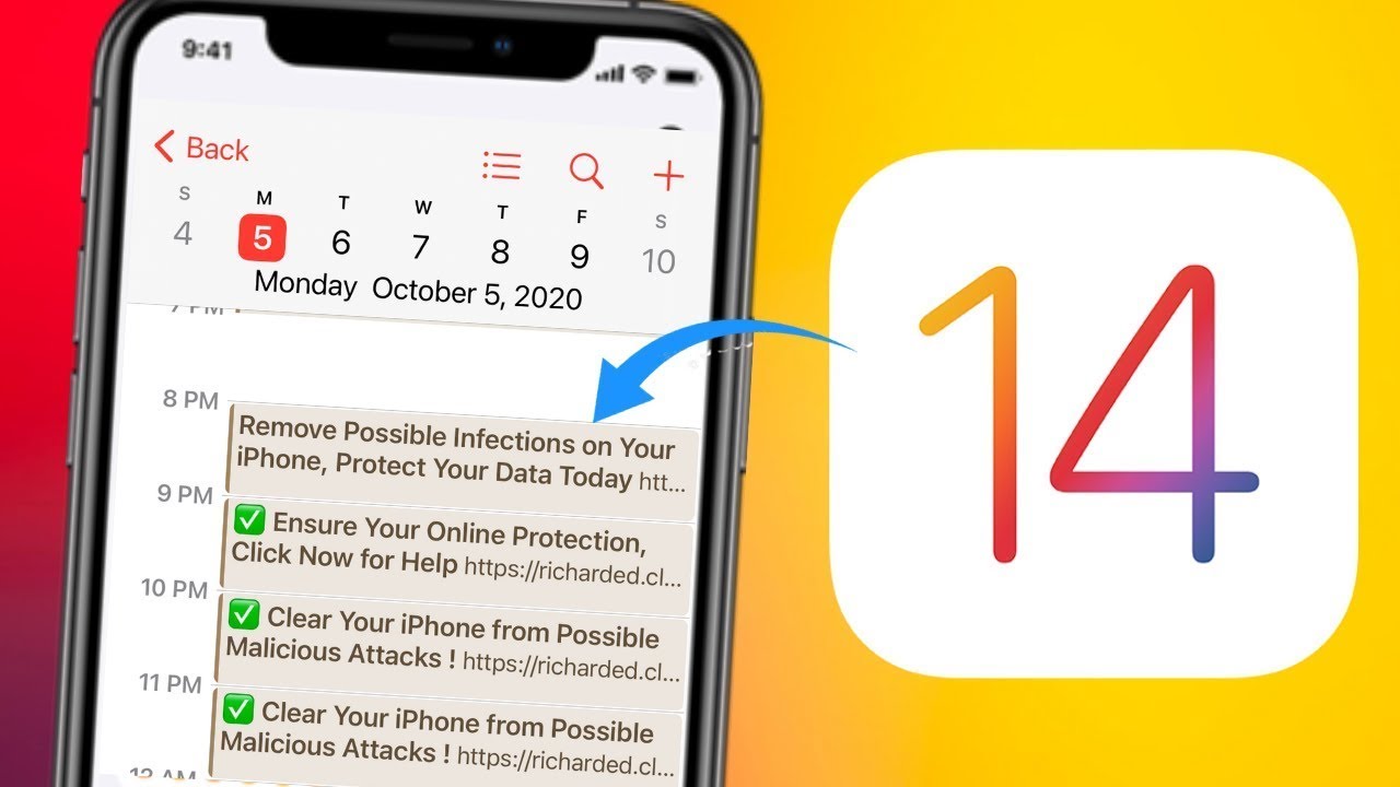 how to remove calendar events on iPhone iOS 14 Mindovermetal English