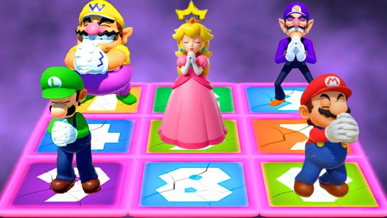マリオパーティ4+5のミニゲーム :ピーチ Vs マリオ Vs ルイージ Vs