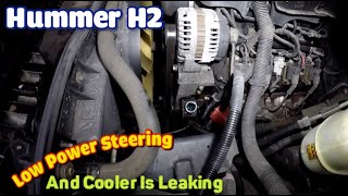 Replacing Leaking Power Steering cooler on Hummer H2 and finding the leak