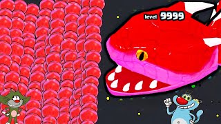 Oggy Growing Snake To Max Level In Snake Clash.io Game Saamp Worm 🐛 screenshot 2